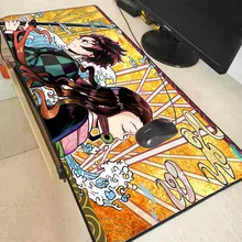 XGZ Kimetsu No Yaiba запирающийся край большой геймерский коврик для мыши игровой коврик Япония Корея Аниме Мода клавиатура Коврик Индивидуальный размер XXL