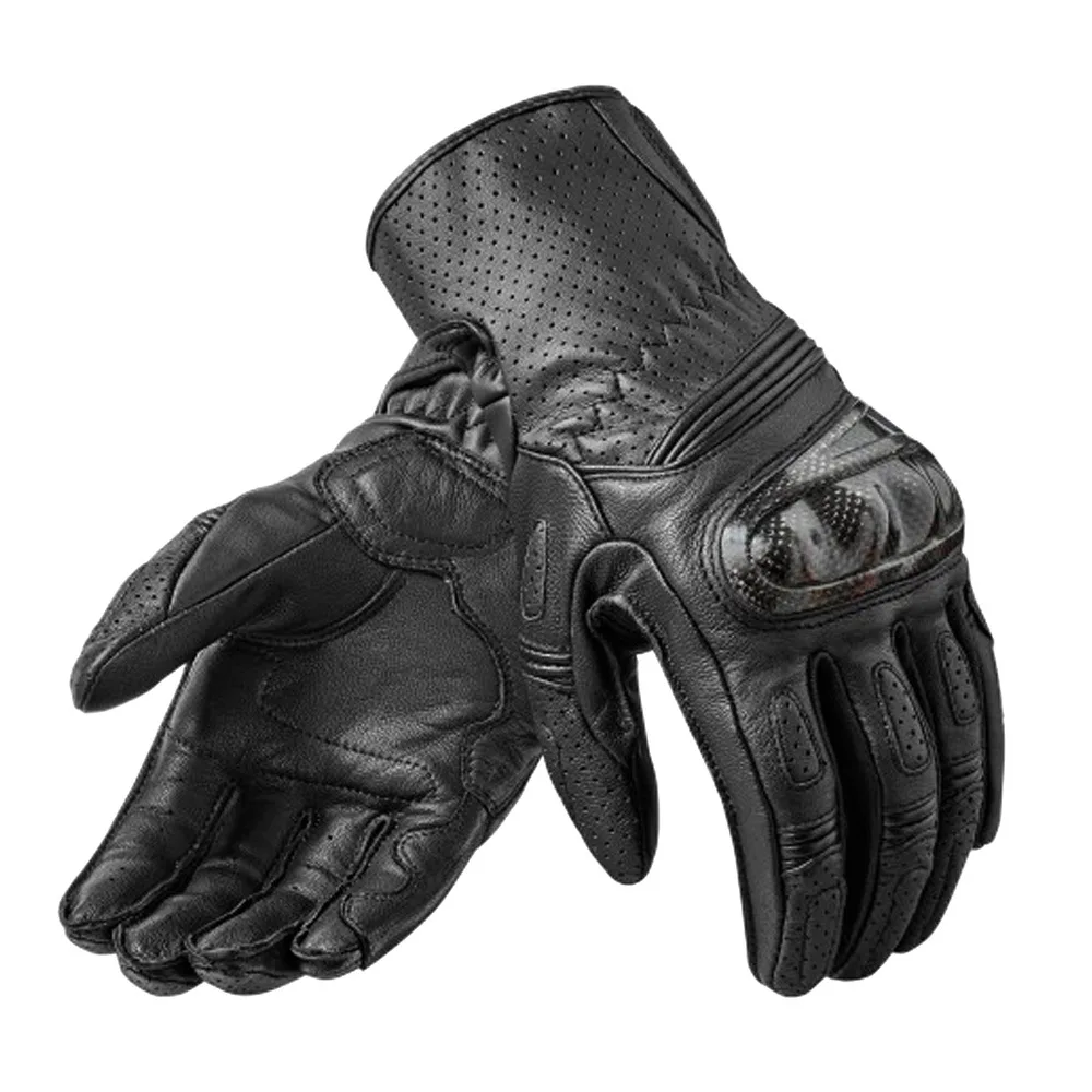 

Motorcycle Medium Length Gloves Hide Substance Chevron 2 Gloves Carbon Fiber Race Car Riding Shatter-resistant Breathable Anti-s
