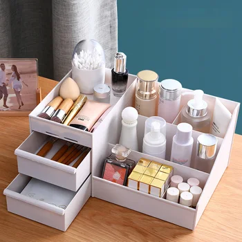 

Makeup Organizer for Cosmetic Cosmetic Storage Box Organizer Desktop Jewelry Nail Polish Makeup Drawer Container Large Capacity