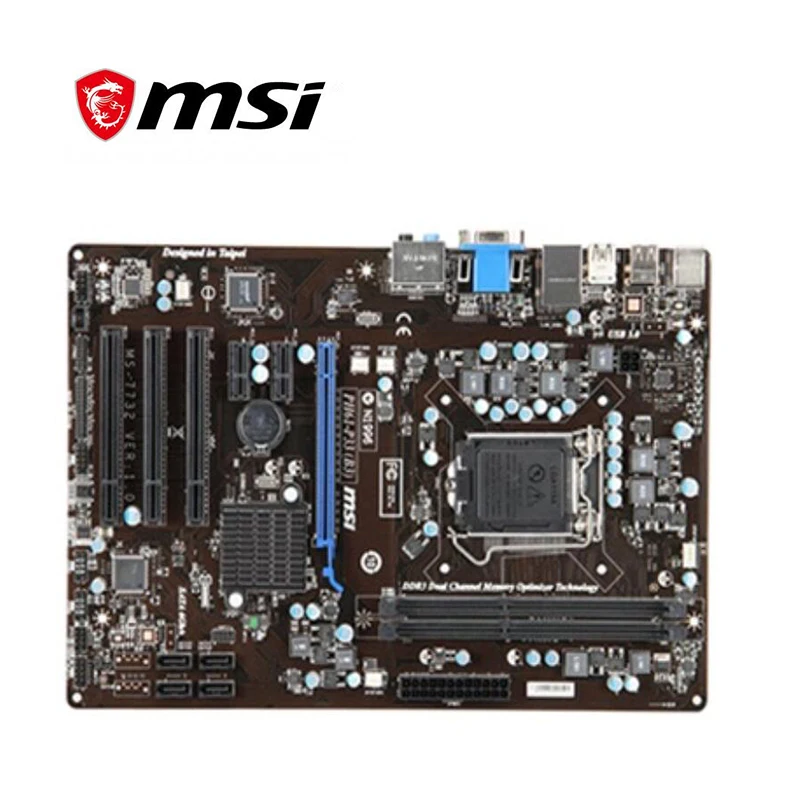 Материнская плата LGA 1155 DDR3 для настольного компьютера MSI PH61-P33(B3) Intel H61 H61M б/у