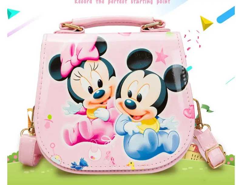 Disney милая девочка Микки Минни сумка на плечо PU дети мультфильм сумки для девочек - Цвет: 1