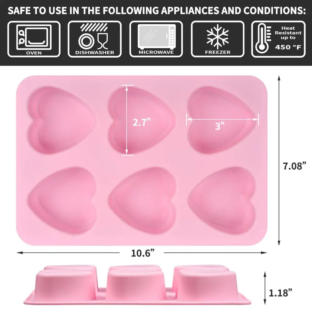 SJ DIY Сердце Силиконовые формы для мыла лоток 3d силиконовые формы ремесло ручной работы торт формы для выпечки