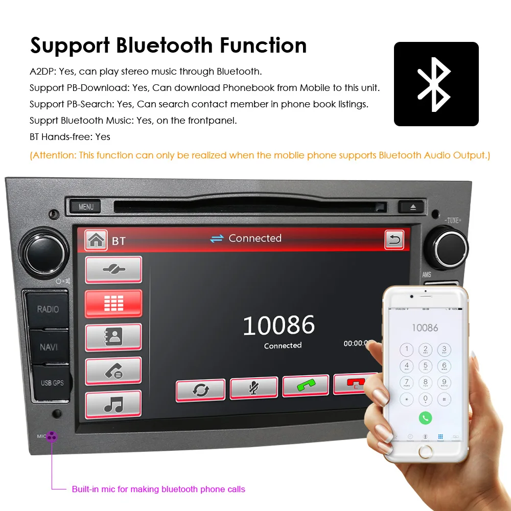 Top 2 din New for Opel ASTRA VECTRA ZAFIRA with Bluetooth Canbus Bluetooth Car Dvd Player Car Radio Wince 6.0 MirrorLink DAB+TPMS PC 4