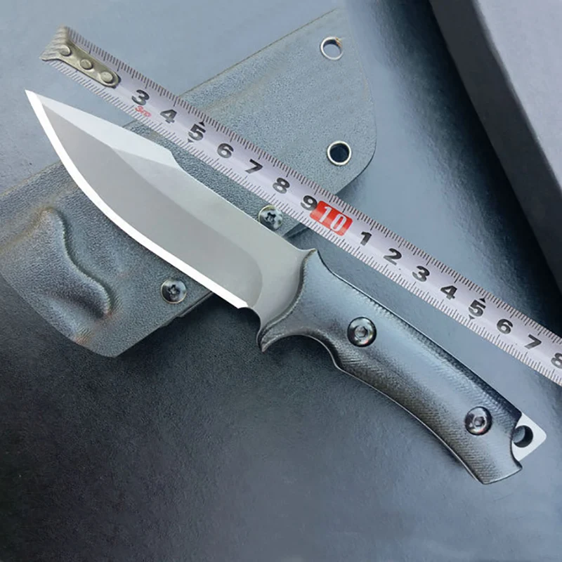 

Free shipping New style Handmade 440C steel Outdoor knife tactical straight knife self-defense knife for camping
