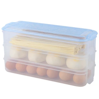

Plastic Storage Bins Refrigerator Storage Box Food Storage Containers With Lid For Kitchen Fridge Cabinet Freezer Desk Organizer