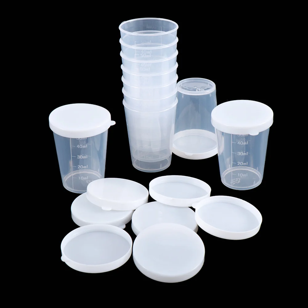 10 шт. 50 мл фотоемкость с белыми крышками|Мерные чашки и кувшины| |