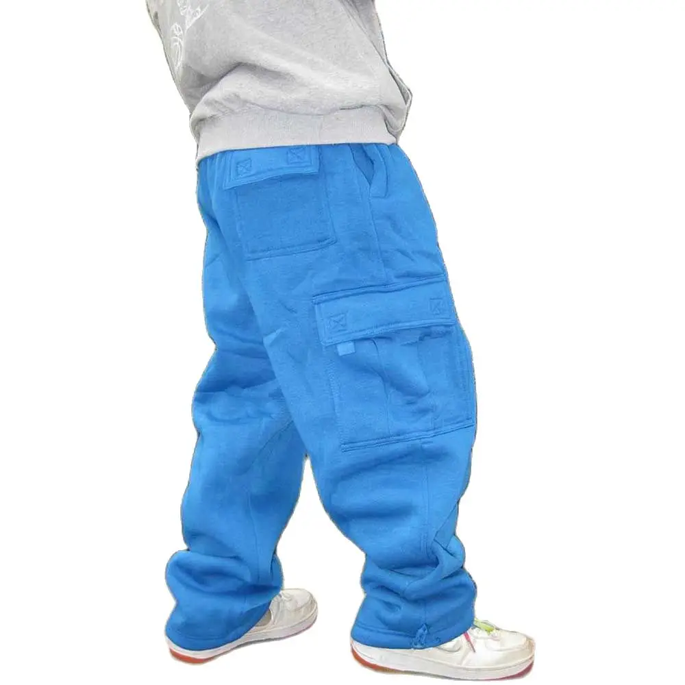 Plus Size Hip Hop Joggers Sweatpants for Men and Women Streetwear Big Pocket Cargo Pants Casual Straight Loose Baggy Trousers