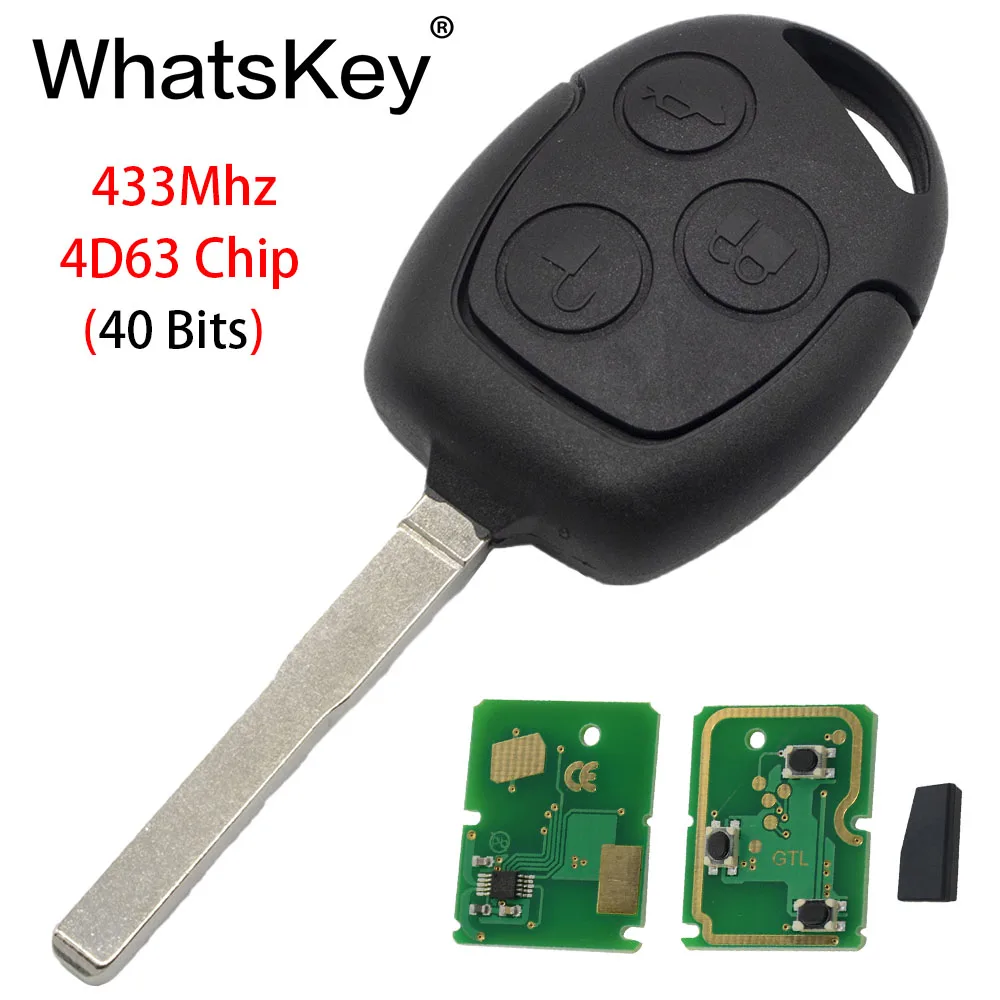 Автомобильный Брелок дистанционного управления WhatsKey с 3 кнопками чип
