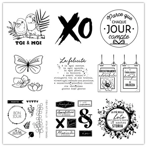 

french Transparent Clear Stamps for DIY Scrapbooking/Card Making/Kids Christmas Fun Decoration Supplies
