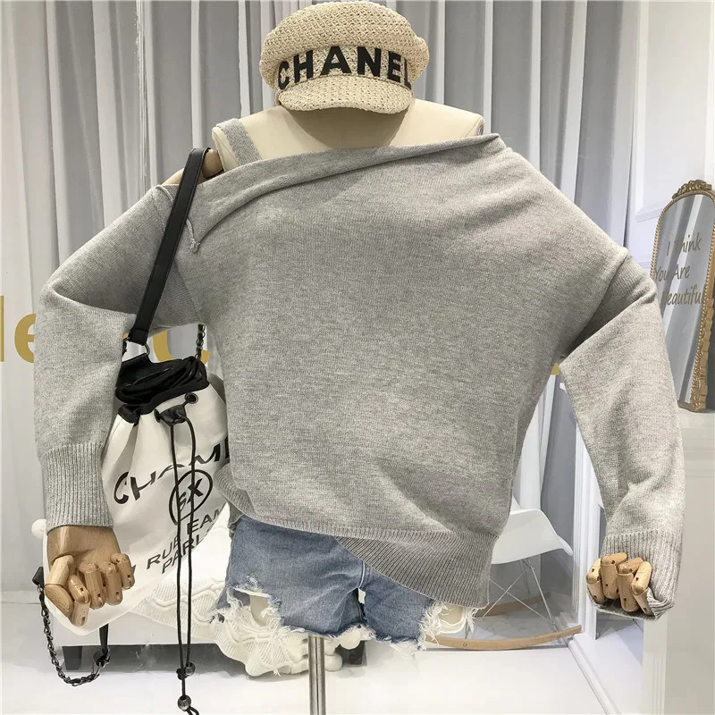 

Pullovers Casual Sweaters Fashion 2019 Women Designer Irregular Women Sweaters and Pullovers Korean Style Tops for Women