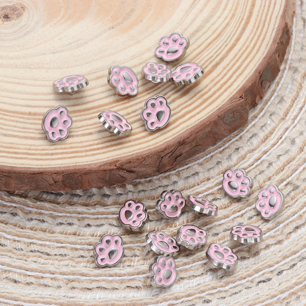 Metal Cat Paw Buttons for DIY Doll Clothes 8mm Mini Decoration
