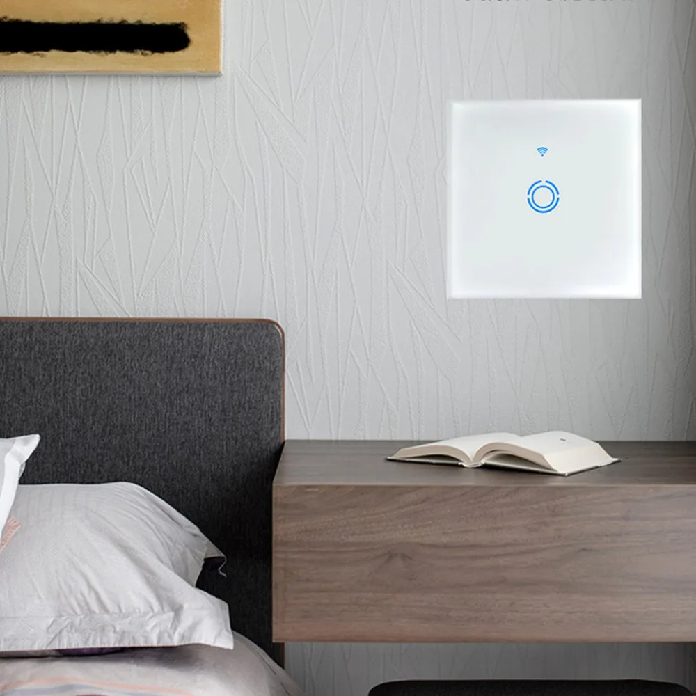 Wifi умный сенсорный выключатель настенный светильник сенсорный экран приложение Голосовое управление Простой сенсорный грязезащитный