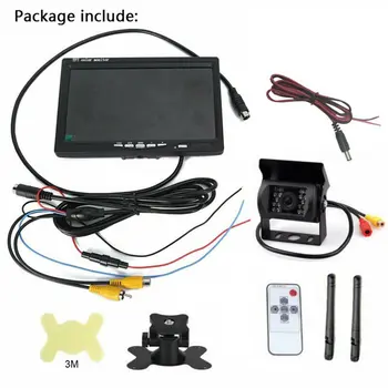 

7 Inch Car monitor TFT LCD Rear View Camera Two Track Wireless Rear view camera Monitor For Truck Bus Parking Rear view System