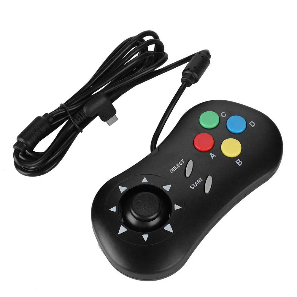 Эргономичный проводной контроллер для офисной игры типа C, прочный мини-геймпад, портативная вспомогательная консоль, Подарочный джойстик для SNK NeoGeo