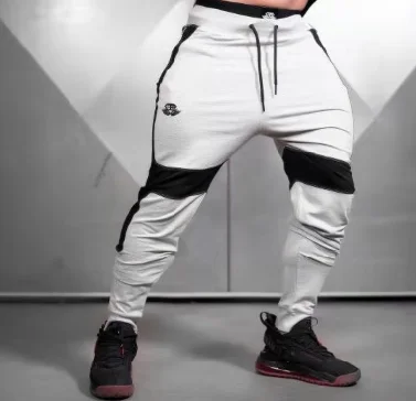 

Sport Fitness Pants Mens Outdoor Gym Running Drawstring Sportswear Loose Training Pants Patchwork Sweatpants Leisure Trousers