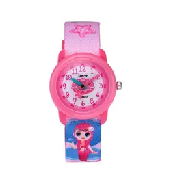 JNEW брендовые Детские кварцевые часы с героями мультфильмов милые простые водонепроницаемые тканые Детские Спортивные кварцевые наручные