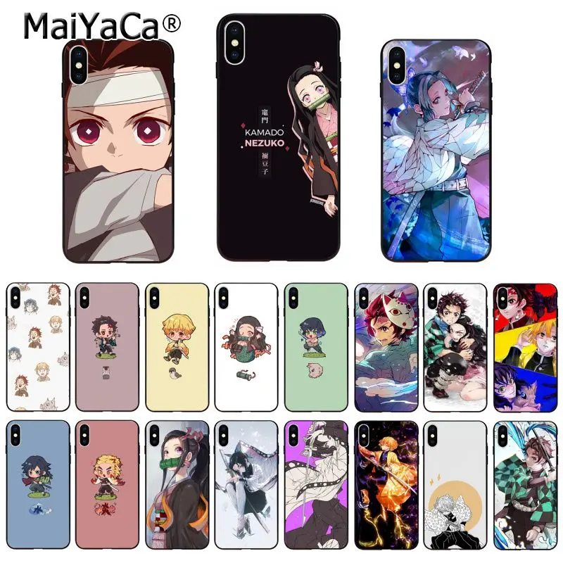 MaiYaCa Японии камадо Nezuko Kimetsu без Yaiba демон убийца Чехол для мобильного телефона iPhone