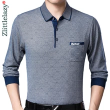 Брендовая повседневная мужская рубашка поло с длинным рукавом и карманом, мужские поло из джерси argyle, футболки, платья, мода 93001
