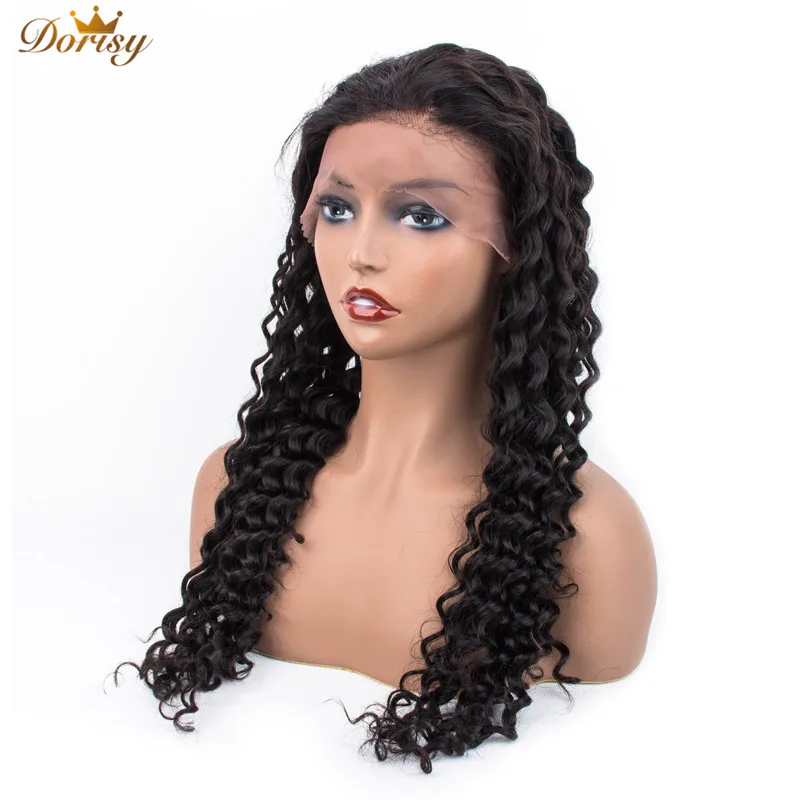 

Deep Wave Human Hair Wigs Pre Plucked 150% Density Remy Mongolian Wigs 13x5 Lace Front Human Hair Wigs For Black Women Dorisy