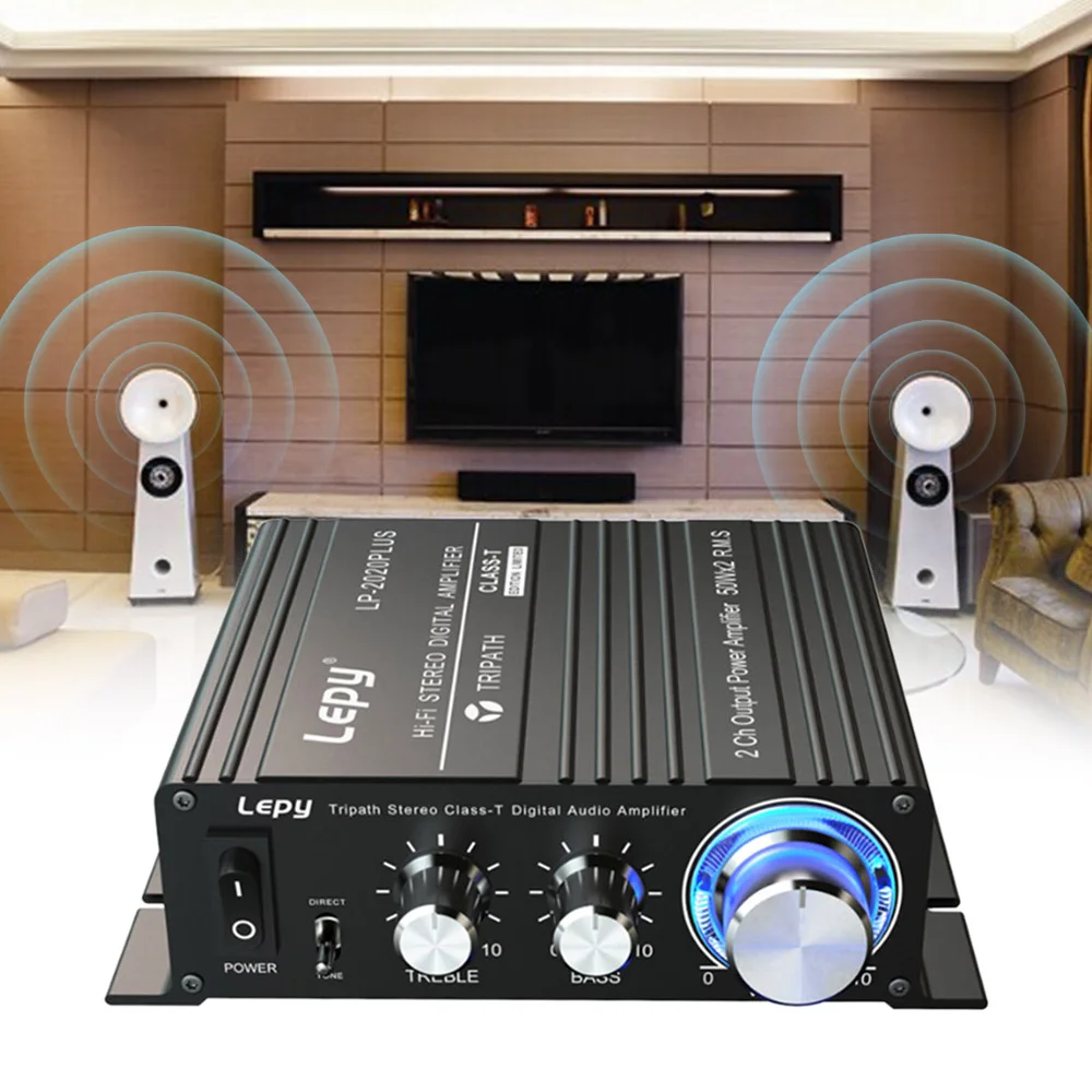 Lepy LP-2020PLUS Hi-Fi стерео цифровой усилитель класса T цифровой аудио усилитель мощности мини домашний стерео аудио усилитель 50 Вт* 2