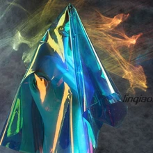 Прозрачная симфония Синяя лазерная красочная флуоресцентная Одежда Фэнтези ткань высокого класса лазерная ткань для одежды