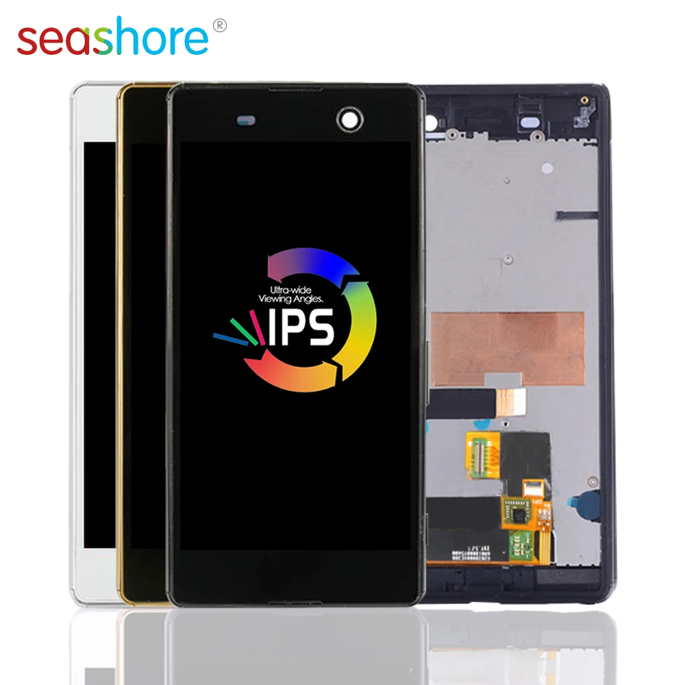 

5.0"ORIGINAL For SONY Xperia M5 LCD Touch Screen Digitizer Assembly For Sony M5 Display with Frame Replacement E5603 E5606 E5653