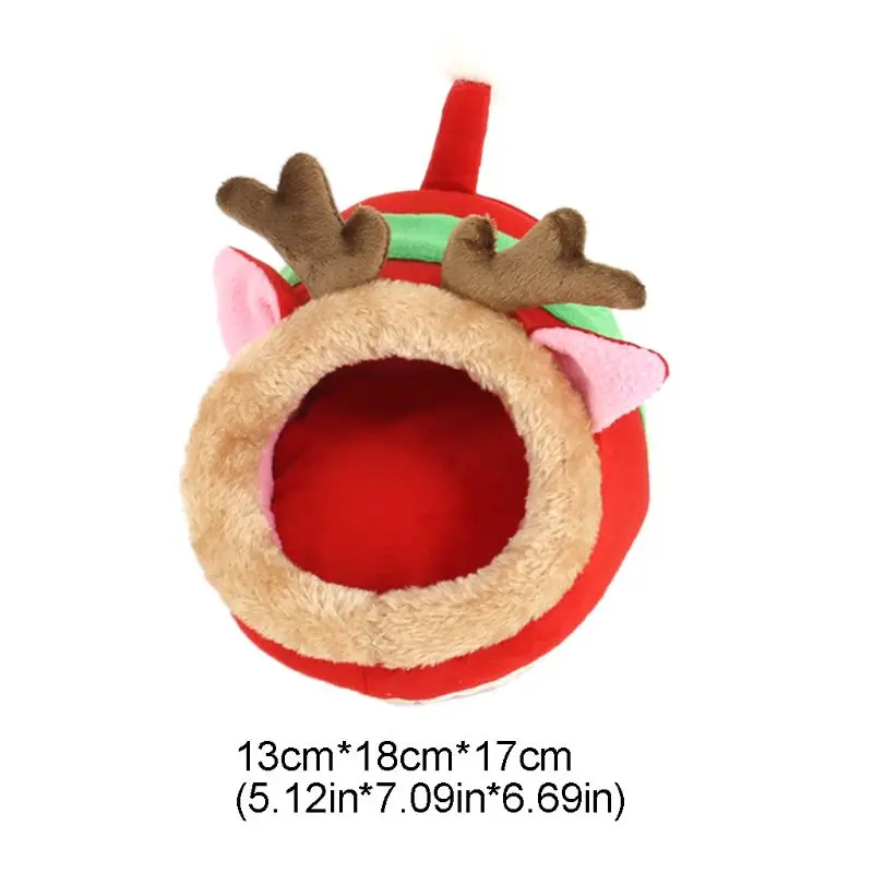 Warm Hamster Winter Nest Bed Small Pet Animals Cube Soft Short Plush Cage House