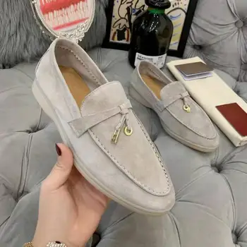 

Classical Women's Casual Flats Loafers Ladies Comfortable Slip On Soft Bottom Shoes Woman Suede Female Lazy Shoes Designer Shoes