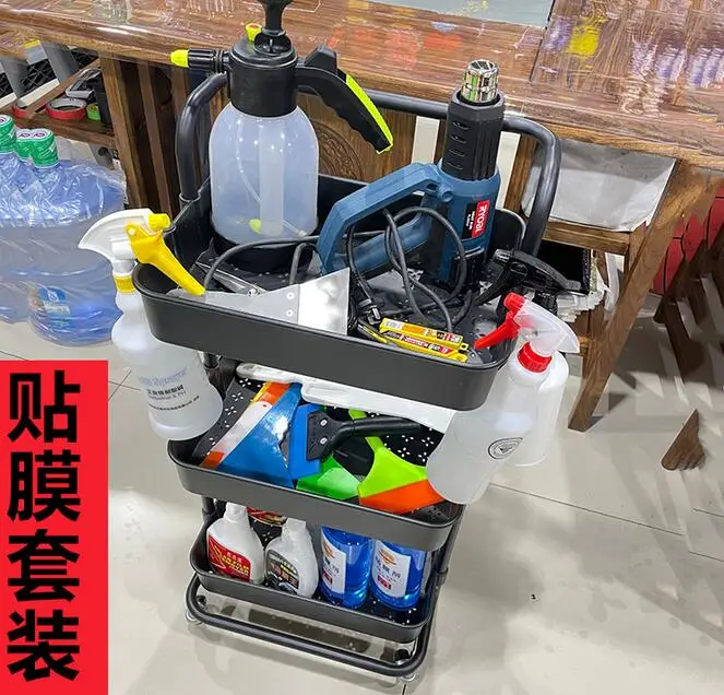 Store groceries in a three-tiered cart