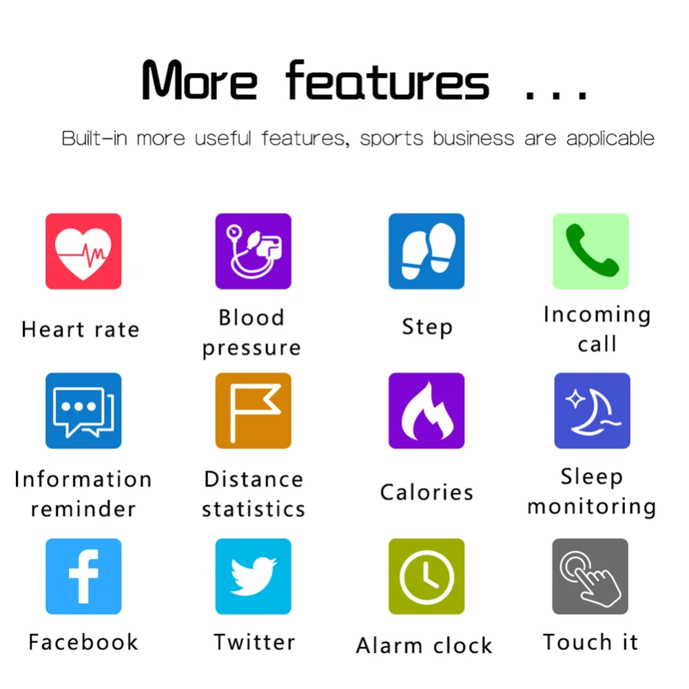New Smart Sport Bracelet Wristband Blood Pressure Heart Rate Monitor Pedometer Smart  Fitness Tracker Watch men For Android iOS