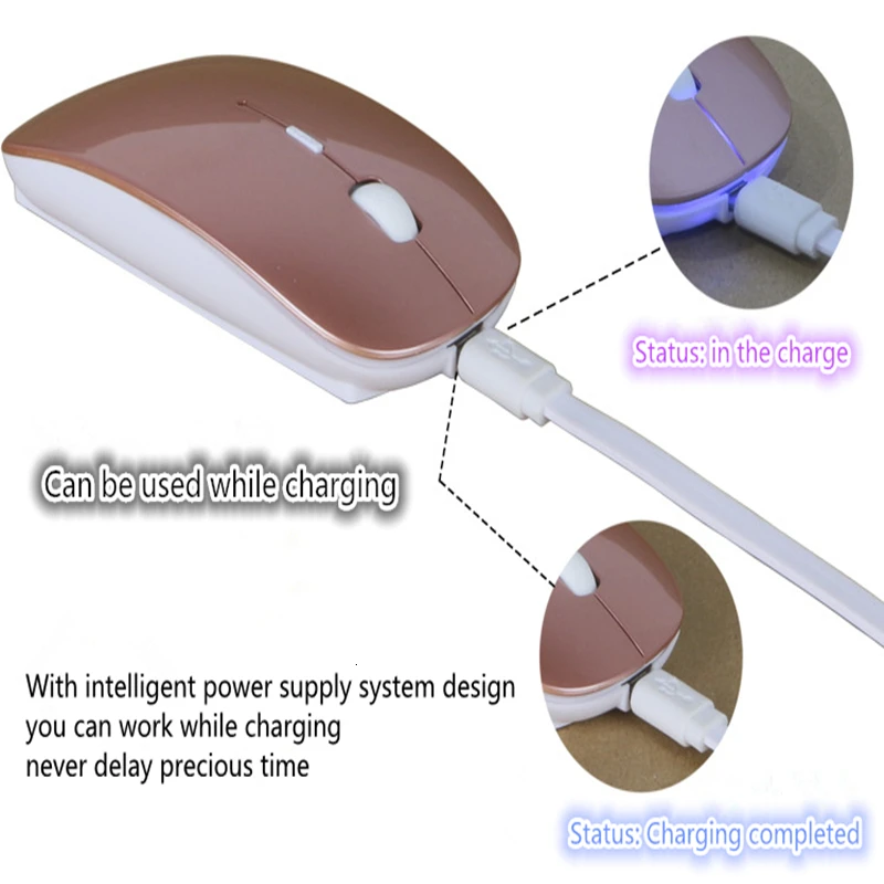 Многоцветная Bluetooth Бесшумная мышь ультра-тонкая офисная удобная беспроводная мышь для ноутбука, планшета