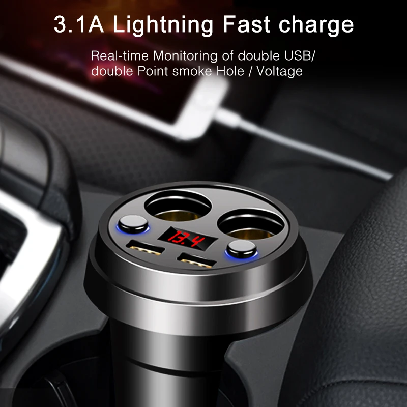 USB разветвитель для автомобильного прикуривателя 2USB порта|2 usb car|usb charger lighterusb car