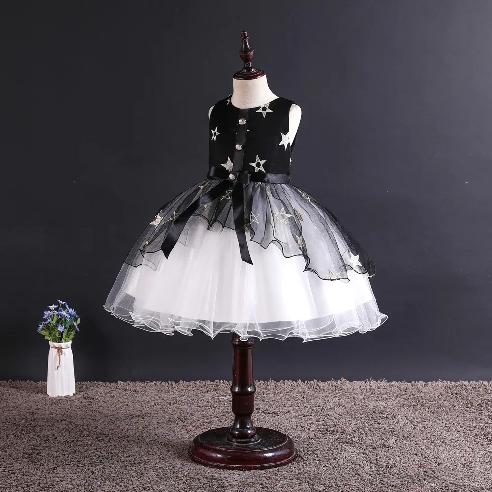 Поставка товаров в Юго-Восточной Азии; платье для девочек в европейском и американском стиле; торжественное платье со звездами; вечерние юбки для танцев; газовая юбка-пачка; одежда для выступлений