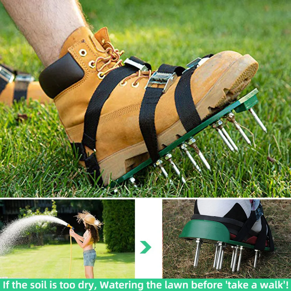 Garden Aerating Shoes Grass Care Sandals Soil Loosening Aerator Lawn Spike Tools 