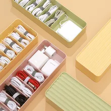 

Multifunctional Headset Storage Box Data Charging Line Cable Colour Plastic Storage Container for Desk Stationery Organize Tools