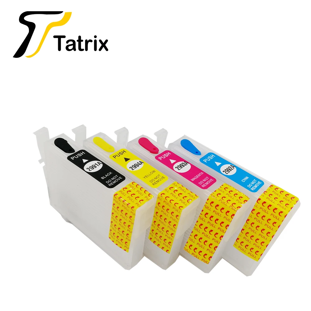 Tatrix T2991 29 29XL Refillable патрон чернил для принтера Epson XP-235 XP-245 XP-247 XP-332 XP-342 XP-345 XP-432 XP-435 XP-452 XP-442 - Цвет: Europe-Empty
