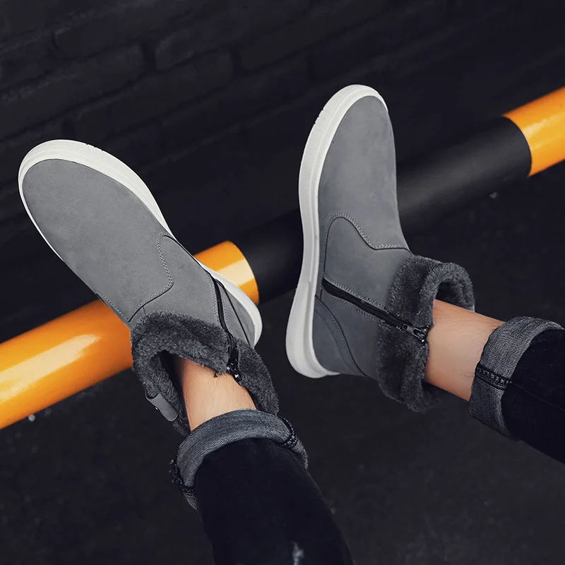 30 Snow Boots Men Winter Shoes Warm Plush for Cold Winter Men Ankle Boots Fashion Non-slip Male Footwear Snow Shoes KA2000