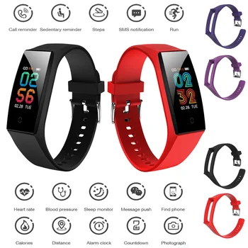

Smart Wristband Bracelet Fitness Blood Pressure Heart Rate Monitor Activity Tracker Smart Band for Samsung Galaxy S7 S8 S9 Plus