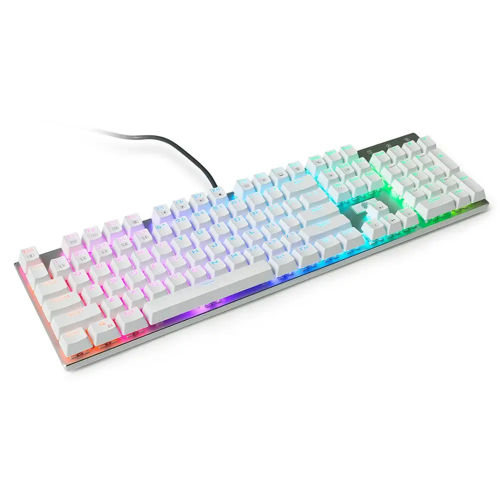 Z-88 RGB Mechanical Gaming Keyboard Brown Switch Tactile Slightly Clicky RGB Backlit Water Resistant 104 Keys Anti Ghosting for