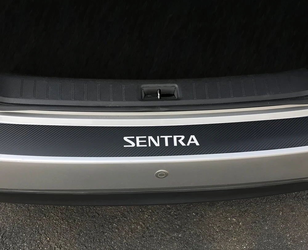 Car Stickers And Decals Rear Bumper Guard Auto Trunk Anti-Scratch Film For Nissan Sentra Carbon Fiber Protector Car Accessories (3)