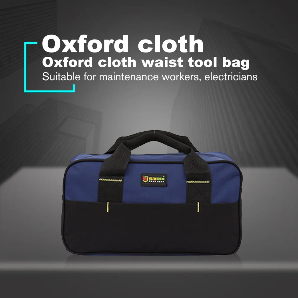 Большая емкость сумки для инструментов Сумка водонепроницаемая ткань Оксфорд сумка для электрика пластиковая Нижняя мужская скошенная сумка инструмент