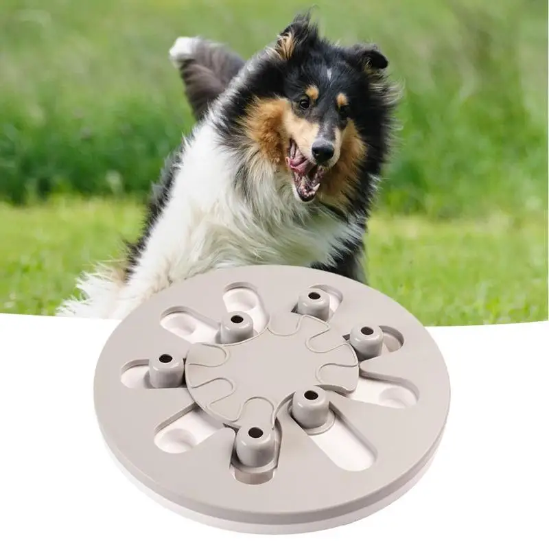 Educational Dog Toys Round Design Anti Choke Puppy Bowl PP Choke Proof Practical Durable Training Food Dispenser 28X28cm