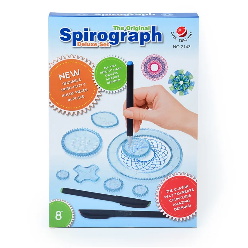 22 шт., Spirograph игрушки для рисования, набор, соединяющиеся зубчатые колеса, аксессуары для рисования, обучающая игрушка для детей, игрушка в подарок