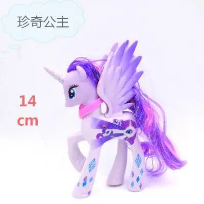 Игрушки My little Pony куклы милые 14 см Единорог ПВХ маленький пони лошадь экшн игрушки Фигурки Куклы для девочек День рождения Рождественский подарок - Цвет: TO-2