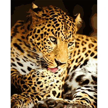

DIY Painting By Numbers Forest leopard Drawing On Canvas HandPainted Painting Art Gift DIY Home Decoration