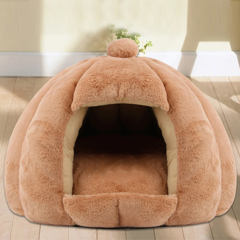 Semi Closed Pet Cat House Kitten Dog Bed Winter Warm For Medium Small Cats Dogs Nest 4