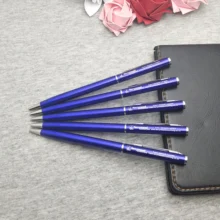 Высококачественная роликовая металлическая ручка с бесплатным логотипом на заказ, лучшие свадебные подарки/принадлежности для отелей/подарки компании 100 шт. в партии