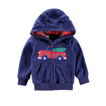 

Kid Baby Boys Clothing Hooded Christmas tree applique jacket Cute Sweatshirt Coat Hoodies Clothes Boy
