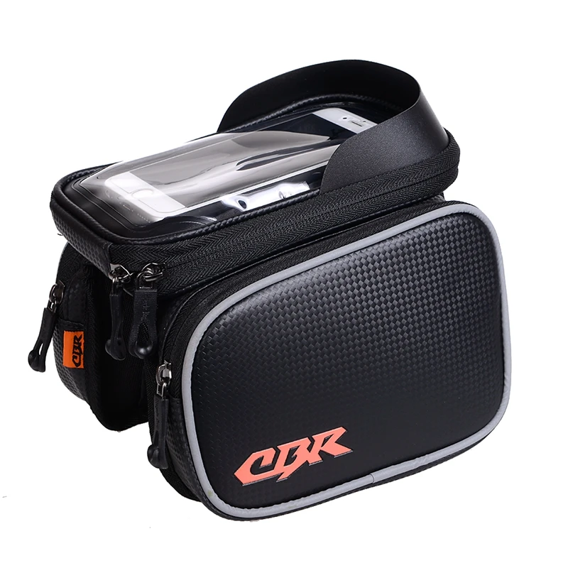 New CBR Bicycle Bag Phone Waterproof Pack Mtb Road Touch Screen Top Front Tube Bike Frame Bags Cycling Double Pouch Pannier Accessories 3Colors |