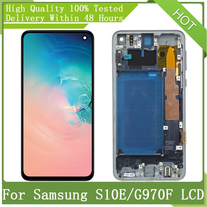 ЖК экран SUPER AMOLED для SAMSUNG S10E/G970F/G970U/G970W/G970F/DS 5 8 дюйма с рамкой дисплей сенсорный
